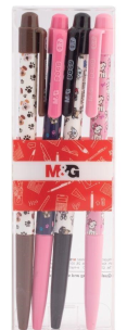 Opakowanie Długopis automat 0.7mm Cats&Dogs nieb 4szt M&G