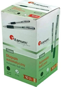 Opakowanie Długopis automat. z gripem 0,7mm czarny (50szt)