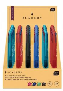 Opakowanie Długopis automatyczny 4kol. Academy 0,7mm (24szt)