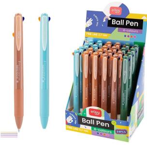 Długopis automatyczny czterokolorowy (24szt) EASY. Wydawca: Easy Stationery. Multiszop.pl Opakowanie Długopis automatyczny czterokolorowy (24szt) EASY
