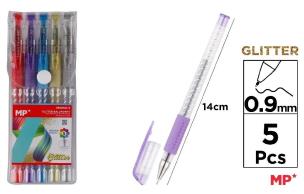 Opakowanie Długopis brokatowy 0.9mm 5 kolorów