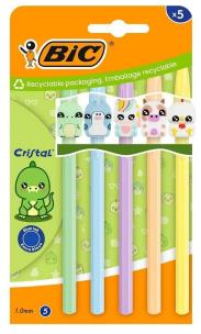 Opakowanie Długopis Cristal Figurine 1mm niebieski 5szt BIC