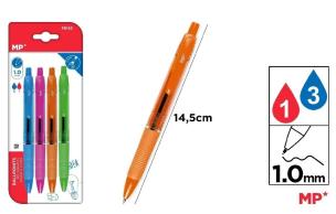 Opakowanie Długopis czarny 1.0mm 4 kolory