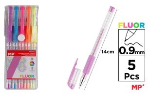 Opakowanie Długopis fluorescencyjny 0.9mm 5 kolorów