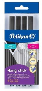 Opakowanie Długopis Hang Stick 0,7mm czarny 4szt PELIKAN