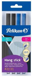 Opakowanie Długopis Hang Stick 0,7mm nieb.+czarny 4sztPELIKAN