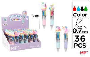 Opakowanie Długopis mini 4-kolorowy 0.7mm jednorożec (36szt)