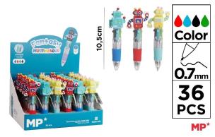 Opakowanie Długopis mini 4-kolorowy 0.7mm Roboty (36szt)