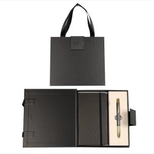 Długopis + notes Elegant premium grafitowo-złoty. Wydawca: CRESCO. Multiszop.pl Opakowanie Długopis + notes Elegant premium grafitowo-złoty