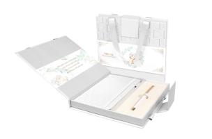 Opakowanie Długopis + Notes Komunia premium biały