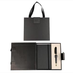 Długopis + notes Symphony premium czarno-złoty. Wydawca: CRESCO. Multiszop.pl Opakowanie Długopis + notes Symphony premium czarno-złoty