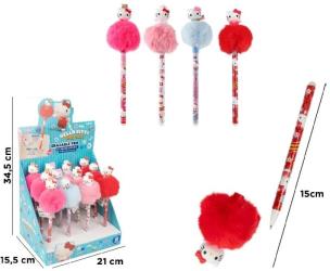 Opakowanie Długopis ścieralny z pomponem Hello Kitty (12szt)