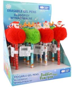 Opakowanie Długopis wymaz. Buddies X-Mas (12szt) HAPPY COLOR