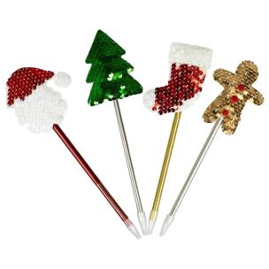 Opakowanie Długopis z cekinowymi ozdobami świątecznymi MIX