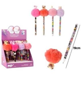 Opakowanie Długopis z pomponem 0,5mm ścieralny MIX