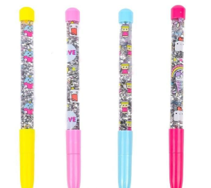 Opakowanie Długopis żel brokat mix CUBIE SQUAD