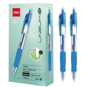 Długopis żelowy 0,5mm Arrix niebieski (12szt) DELI. Wydawca: DELI. Multiszop.pl Opakowanie Długopis żelowy 0,5mm Arrix niebieski (12szt) DELI