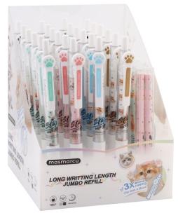 Opakowanie Długopis żelowy automat Cats 0,5mm czarny (24szt)