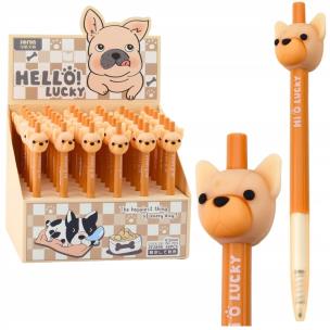 Długopis żelowy Pies Mops niebieski (36szt). Wydawca: Leantoys. Multiszop.pl Opakowanie Długopis żelowy Pies Mops niebieski (36szt)