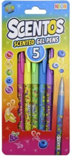 Długopisy pachnące żelowe neon 5szt. Wydawca: Scentos. Multiszop.pl Opakowanie Długopisy pachnące żelowe neon 5szt