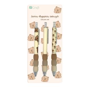 Opakowanie Długopisy żelowe czarne Kapibara 3 szt.