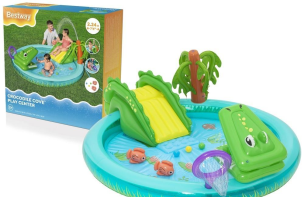 Dmuchany plac zabaw krokodyl 224x181x72cm. Wydawca: Bestway. Multiszop.pl Opakowanie Dmuchany plac zabaw krokodyl 224x181x72cm