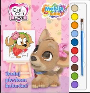 Dodaj pieskom kolorów! Chi Chi Love. Maluję, bo lubię. Autor: Opracowanie zbiorowe. Multiszop.pl Okładka książki Dodaj pieskom kolorów! Chi Chi Love. Maluję, bo lubię