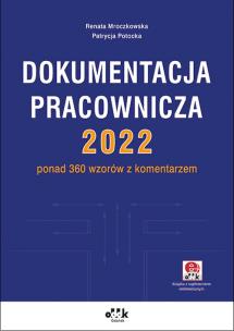 Okładka książki Dokumentacja pracownicza 2022