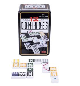 Opakowanie Domino Double 12 w metalowym pudełku