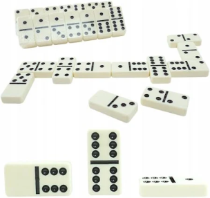 Domino klasyczne szóstkowe. Wydawca: Leantoys. Multiszop.pl Opakowanie Domino klasyczne szóstkowe