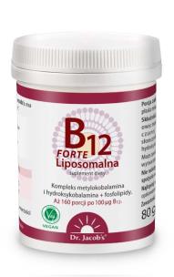 Zdjęcie produktu Dr. Jacob's Witamina B12 Liposomalna Forte 80g