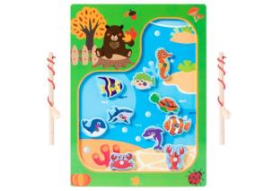 Opakowanie Drewniana gra łowienie rybek na magnes