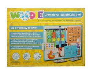 Opakowanie Drewniana łamigłówka 3w1 Woodie
