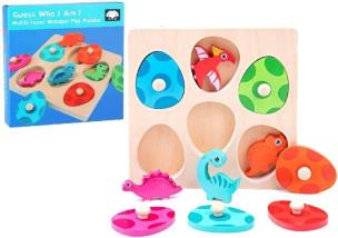 Opakowanie Drewniana układanka jaja dinozaurów