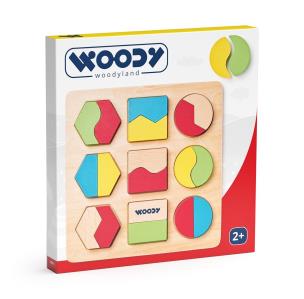 Opakowanie Drewniana układanka z figurami geometrycznymi 90005