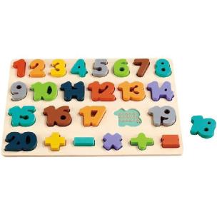 Opakowanie Drewniane puzzle z cyframi