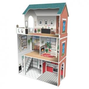 Opakowanie Drewniany 3-piętrowy domek dla lalek