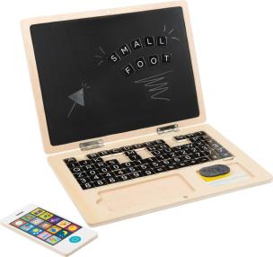 Opakowanie Drewniany laptop z tablicą magnetyczną