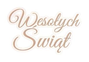 Opakowanie Drewniany napis: Wesołych Świąt 2 wzory 5szt