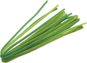 Opakowanie Drucik oplatany 50cm mix zielony 10szt