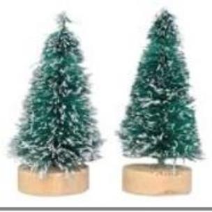 Opakowanie Drzewka minaturowe plastikowe Choinki zielone 6szt