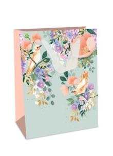 Opakowanie Duża torebka prezentowa Flowers - pastelowe kwiaty