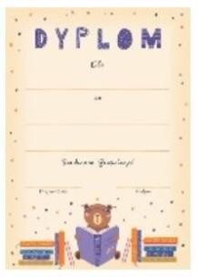 Opakowanie Dyplom A4 Miś czyta