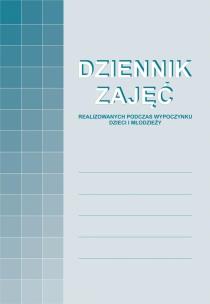Opakowanie Dziennik zajęć realizowanych podczas wypoczynku