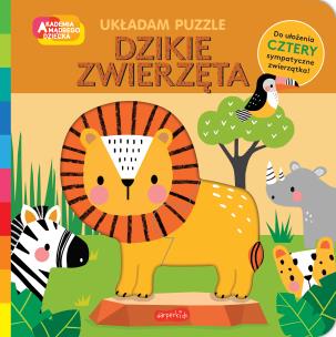 Okładka książki Dzikie zwierzęta. Akademia mądrego dziecka. Układam puzzle