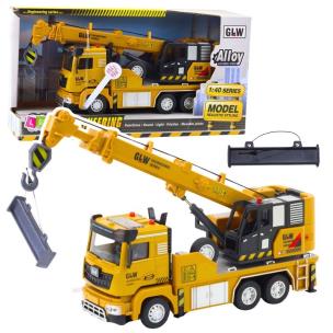Dżwig budowlany żółty. Wydawca: Leantoys. Multiszop.pl Opakowanie Dżwig budowlany żółty