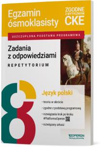 Egzamin ósmoklasisty SP 8 J. polski Repetytorium. Autor: Frączek Ewa, Eisner Jolanta, Beata Parchem-albeck. Multiszop.pl Okładka książki Egzamin ósmoklasisty SP 8 J. polski Repetytorium