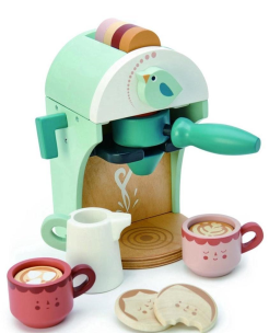 Ekspres do kawy drewniany na kapsułki. Wydawca: Tender Leaf Toys. Multiszop.pl Opakowanie Ekspres do kawy drewniany na kapsułki