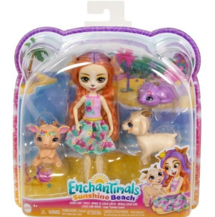 Opakowanie Enchantimals. Rodzina kózek lalka + zwierzątka