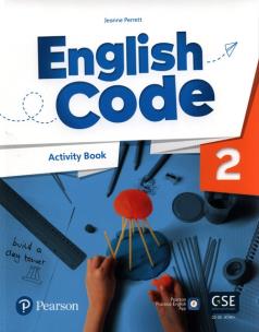 English Code 2 Activity Book. Autor: Jeanne Perrett. Multiszop.pl Okładka książki English Code 2 Activity Book